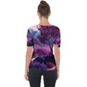 Landscape Landscape Painting Purple Purple Trees Shoulder Cut Out Short Sleeve Top View2