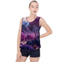 Landscape Landscape Painting Purple Purple Trees Bubble Hem Chiffon Tank Top View1