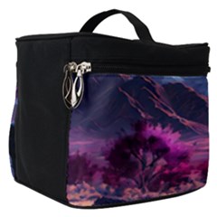 Landscape Landscape Painting Purple Purple Trees Make Up Travel Bag (small)