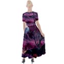 Landscape Landscape Painting Purple Purple Trees Button Up Short Sleeve Maxi Dress View2