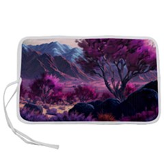 Landscape Landscape Painting Purple Purple Trees Pen Storage Case (l) by Jancukart