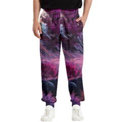 Landscape Landscape Painting Purple Purple Trees Men s Elastic Waist Pants