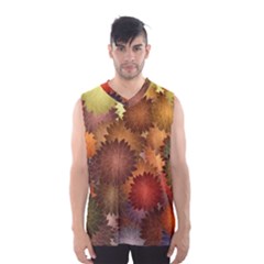 Flower Flora Decoration Pattern Drawing Floral Men s Basketball Tank Top