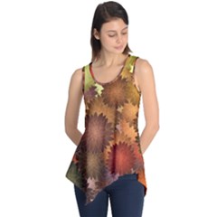 Flower Flora Decoration Pattern Drawing Floral Sleeveless Tunic