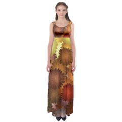 Flower Flora Decoration Pattern Drawing Floral Empire Waist Maxi Dress