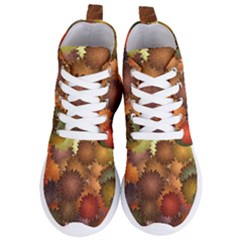 Flower Flora Decoration Pattern Drawing Floral Women s Lightweight High Top Sneakers