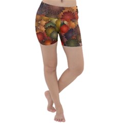 Flower Flora Decoration Pattern Drawing Floral Lightweight Velour Yoga Shorts by Jancukart