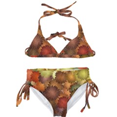 Flower Flora Decoration Pattern Drawing Floral Kids  Classic Bikini Set