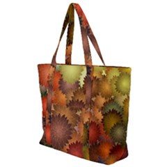 Flower Flora Decoration Pattern Drawing Floral Zip Up Canvas Bag