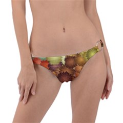 Flower Flora Decoration Pattern Drawing Floral Ring Detail Bikini Bottoms