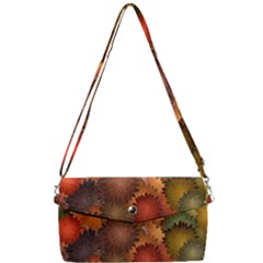 Flower Flora Decoration Pattern Drawing Floral Removable Strap Clutch Bag