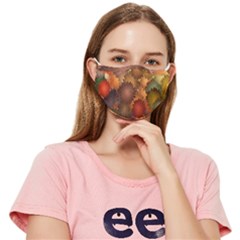 Flower Flora Decoration Pattern Drawing Floral Fitted Cloth Face Mask (adult)