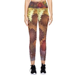 Flower Flora Decoration Pattern Drawing Floral Pocket Leggings  by Jancukart