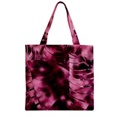 Flower Flora Decoration Pattern Drawing Leaves Zipper Grocery Tote Bag