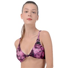 Flower Flora Decoration Pattern Drawing Leaves Knot Up Bikini Top