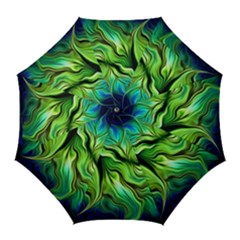 Fractal Art Pattern Abstract Fantasy Digital Golf Umbrellas by Jancukart