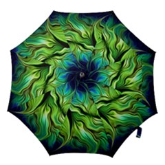 Fractal Art Pattern Abstract Fantasy Digital Hook Handle Umbrellas (large)