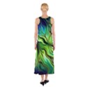 Fractal Art Pattern Abstract Fantasy Digital Sleeveless Maxi Dress View2