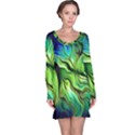 Fractal Art Pattern Abstract Fantasy Digital Long Sleeve Nightdress View1