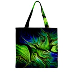 Fractal Art Pattern Abstract Fantasy Digital Zipper Grocery Tote Bag