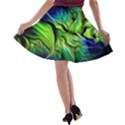 Fractal Art Pattern Abstract Fantasy Digital A-line Skater Skirt View2