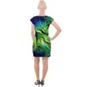 Fractal Art Pattern Abstract Fantasy Digital Cap Sleeve Bodycon Dress View2