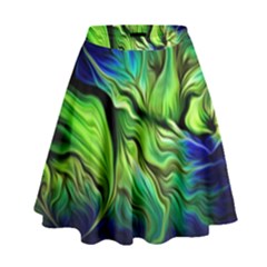 Fractal Art Pattern Abstract Fantasy Digital High Waist Skirt