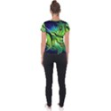 Fractal Art Pattern Abstract Fantasy Digital Short Sleeve Sports Top  View2