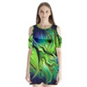 Fractal Art Pattern Abstract Fantasy Digital Shoulder Cutout Velvet One Piece View1