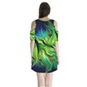 Fractal Art Pattern Abstract Fantasy Digital Shoulder Cutout Velvet One Piece View2