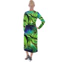 Fractal Art Pattern Abstract Fantasy Digital Velvet Maxi Wrap Dress View2