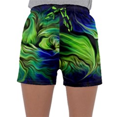 Fractal Art Pattern Abstract Fantasy Digital Sleepwear Shorts