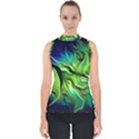 Fractal Art Pattern Abstract Fantasy Digital Mock Neck Shell Top View1