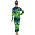 Fractal Art Pattern Abstract Fantasy Digital Kids  Long Sleeve Set  View2