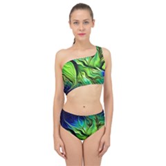 Fractal Art Pattern Abstract Fantasy Digital Spliced Up Two Piece Swimsuit by Jancukart