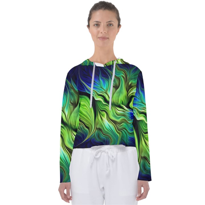 Fractal Art Pattern Abstract Fantasy Digital Women s Slouchy Sweat