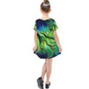 Fractal Art Pattern Abstract Fantasy Digital Kids  Simple Cotton Dress View2