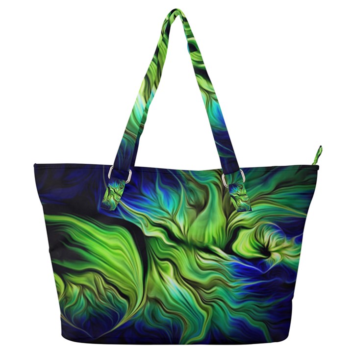 Fractal Art Pattern Abstract Fantasy Digital Full Print Shoulder Bag