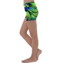 Fractal Art Pattern Abstract Fantasy Digital Kids  Lightweight Velour Yoga Shorts View2