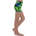 Fractal Art Pattern Abstract Fantasy Digital Kids  Lightweight Velour Yoga Shorts View3