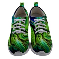 Fractal Art Pattern Abstract Fantasy Digital Women Athletic Shoes by Jancukart