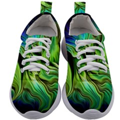 Fractal Art Pattern Abstract Fantasy Digital Kids Athletic Shoes by Jancukart