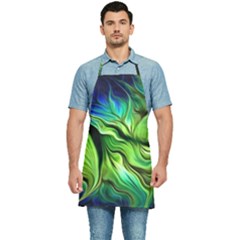 Fractal Art Pattern Abstract Fantasy Digital Kitchen Apron by Jancukart