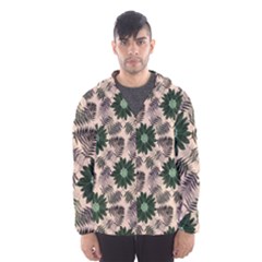 Floral Flower Spring Rose Watercolor Wreath Men s Hooded Windbreaker