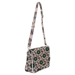 Floral Flower Spring Rose Watercolor Wreath Shoulder Bag With Back Zipper