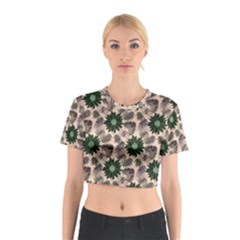 Floral Flower Spring Rose Watercolor Wreath Cotton Crop Top