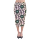 Floral Flower Spring Rose Watercolor Wreath Velvet Midi Pencil Skirt View1