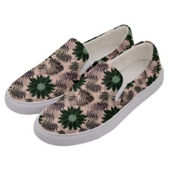 Floral Flower Spring Rose Watercolor Wreath Men s Canvas Slip Ons