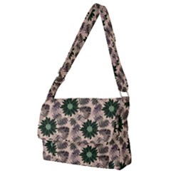 Floral Flower Spring Rose Watercolor Wreath Full Print Messenger Bag (l)