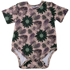 Floral Flower Spring Rose Watercolor Wreath Baby Short Sleeve Bodysuit